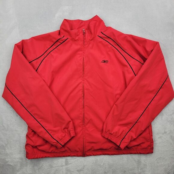Vintage Reebok Jacket Men XL Windbreaker Rain Coat Zip Up Performance Adult‎ RBK - Picture 1 of 7
